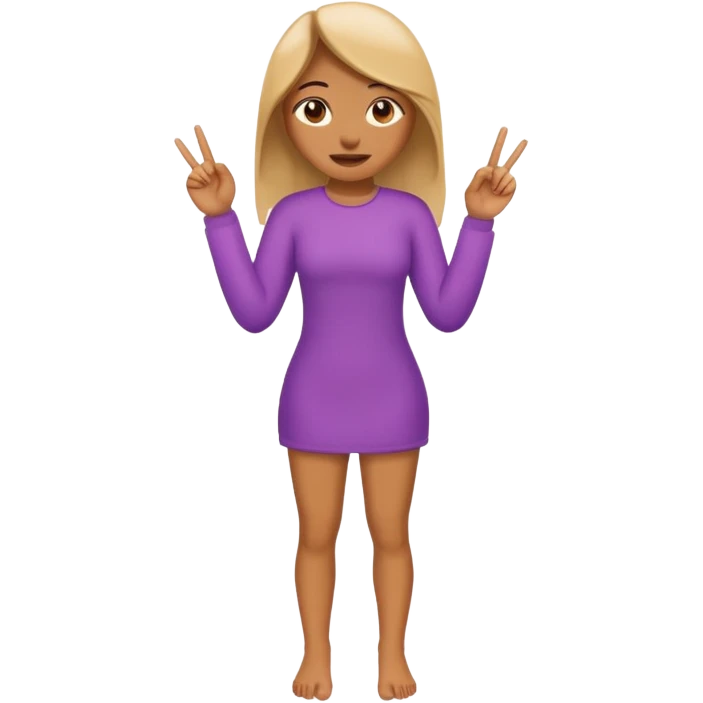 full body realistic emoji girl with fingernails emoji