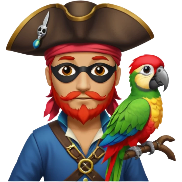 pirate and parrot emoji