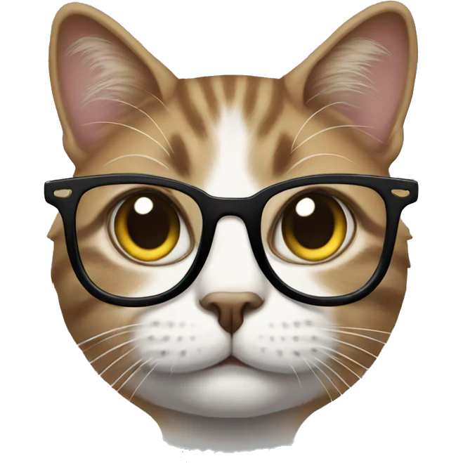 Cat wearing a glasses  emoji