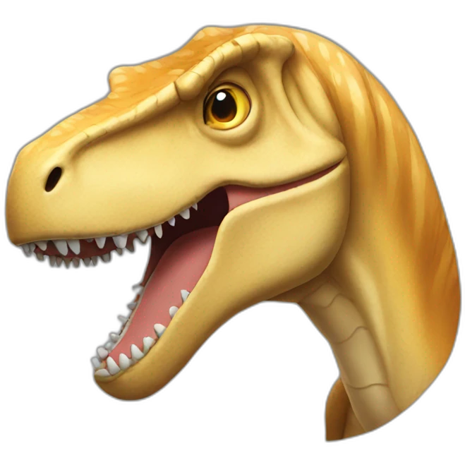 t rex with a blond hair emoji