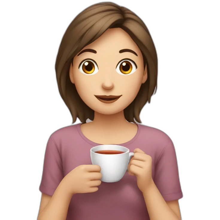 girls drinking tea emoji