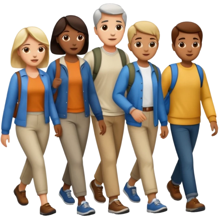 group walking emoji