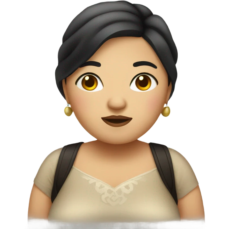 chubby mexican lady that looks asian  emoji