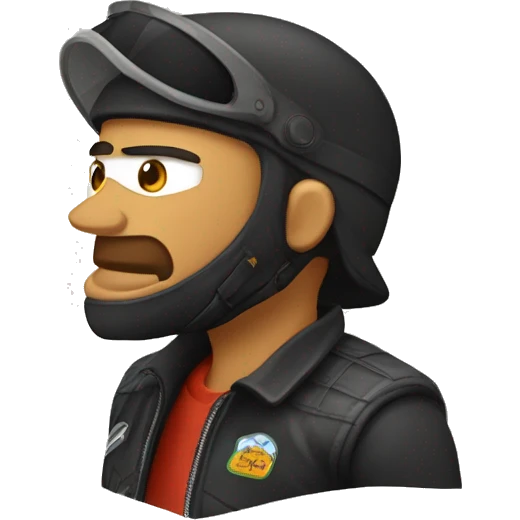 HOMEM DE MOTO CAVANHAQUE emoji