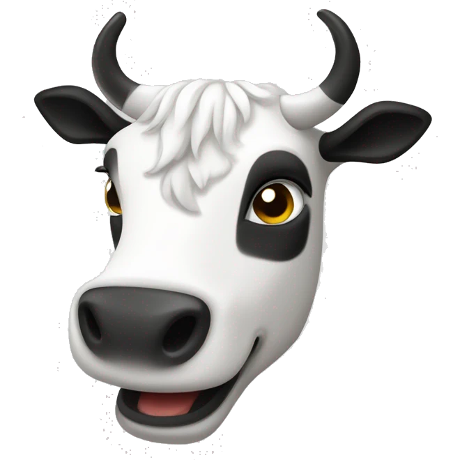 Feu de cheminée couleur blanc et noir comme une vache  emoji