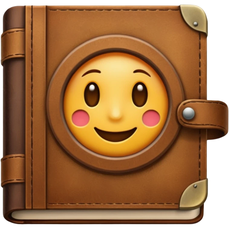 Book in brown binding emoji