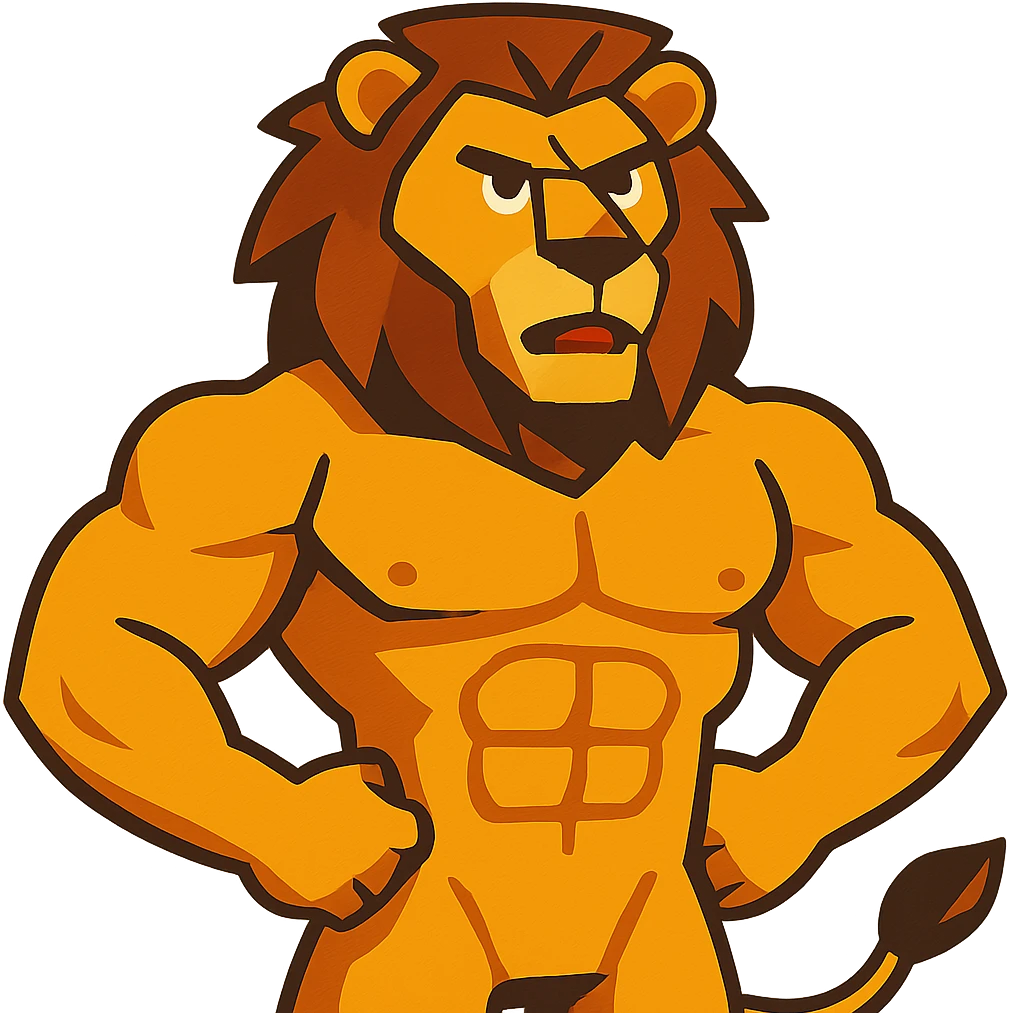muscular lion emoji