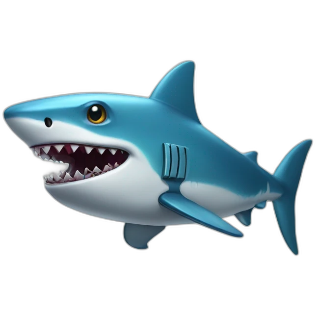 Robot shark emoji