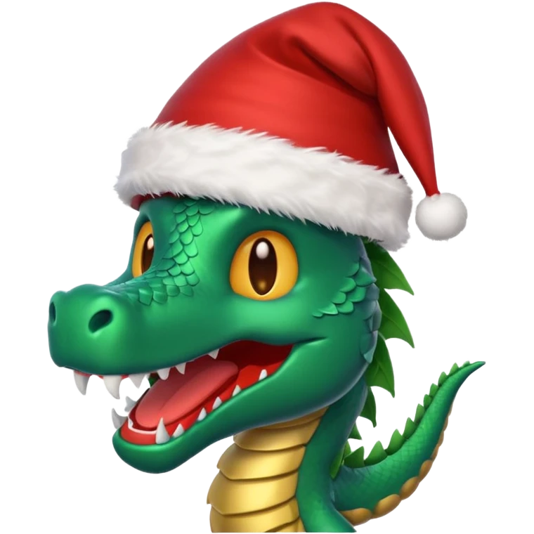 Emoji de Dragón Navideño  emoji