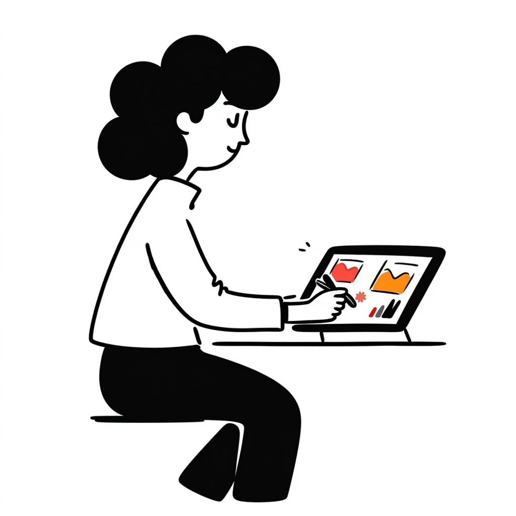 graphic designer with a graphics tablet emoji
