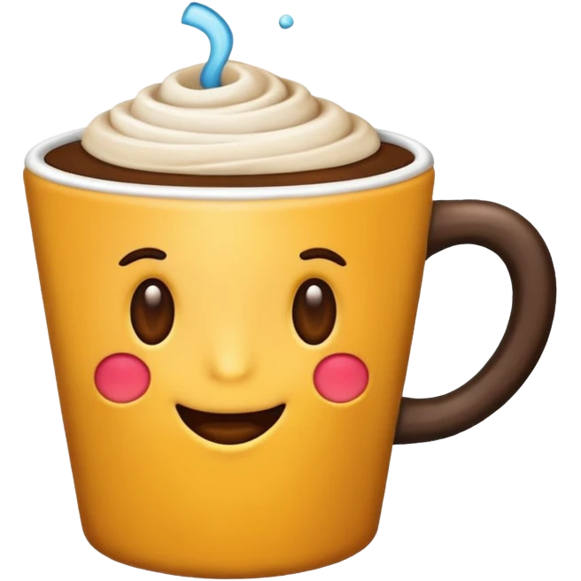 Um emoji de xícara de café, no modelo emoji da apple  emoji