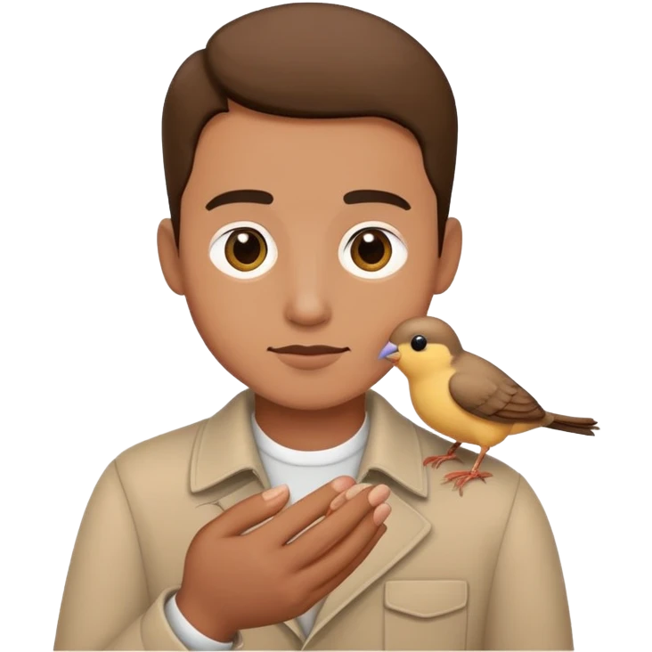 Man holding bird emoji