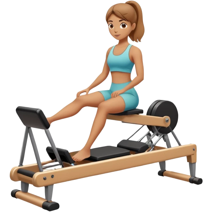  Girl playing pilates on pilates machine emoji