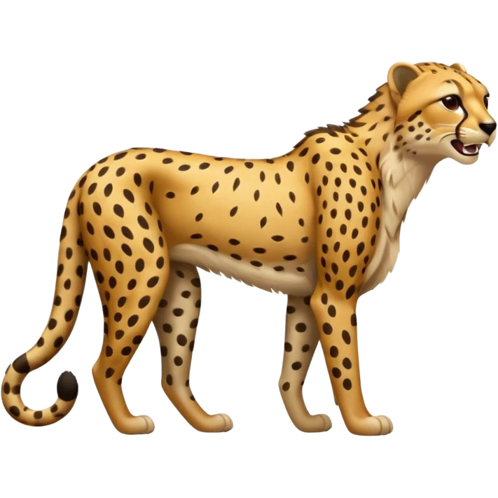 Cheetah with side profile and teeth emoji