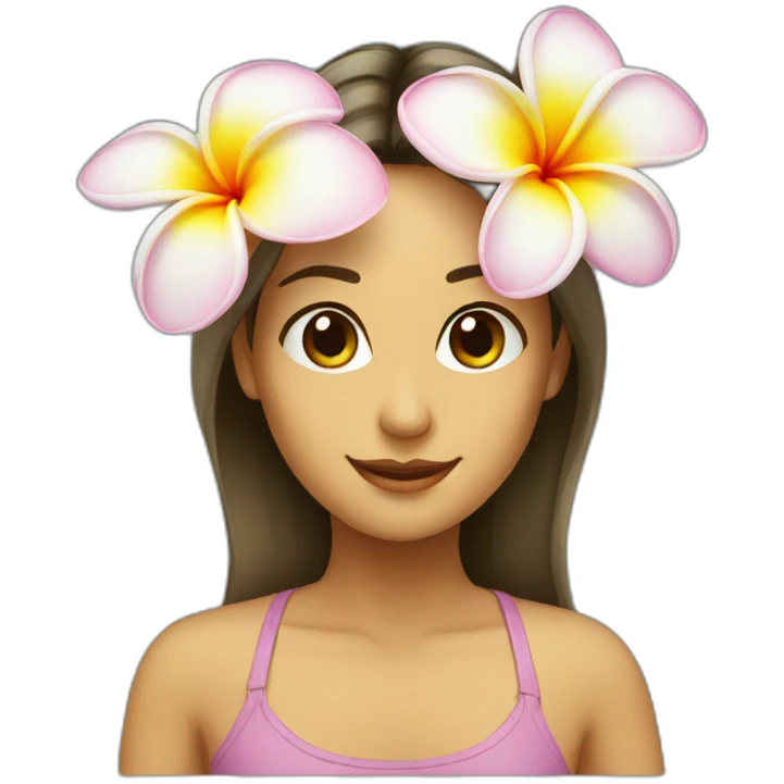 plumeria flower emoji