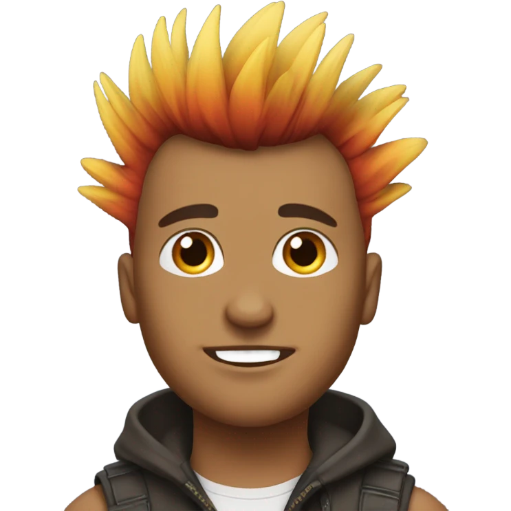 hawk with a mohawk emoji