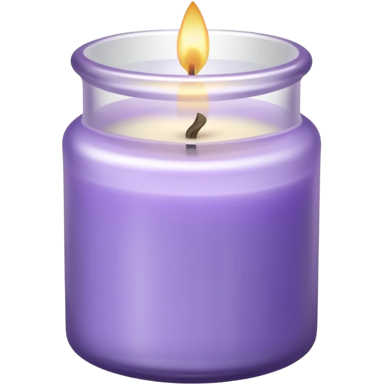 Lavender candle – purple wax in frosted glass jar emoji