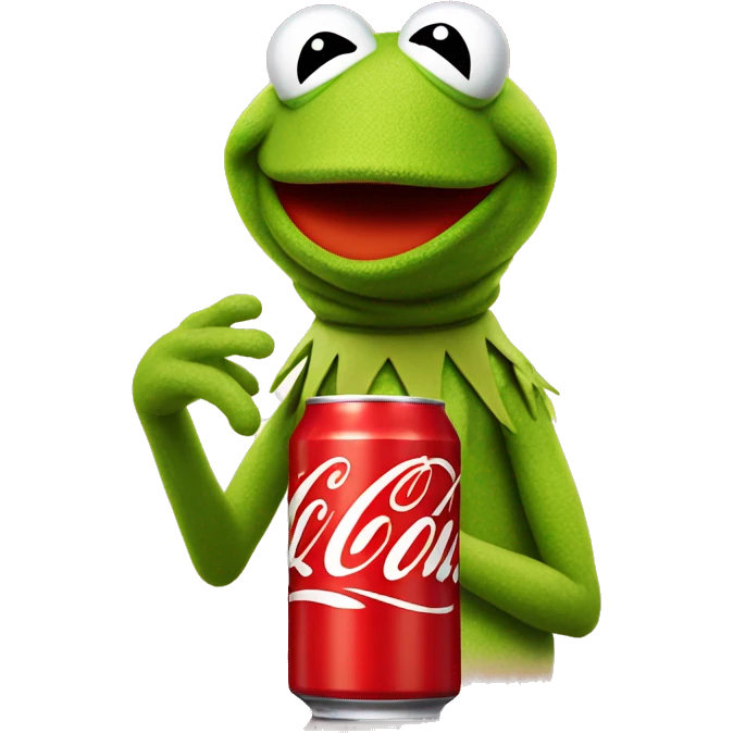 Kermit the frog coke emoji