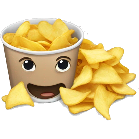 Eating chips emoji