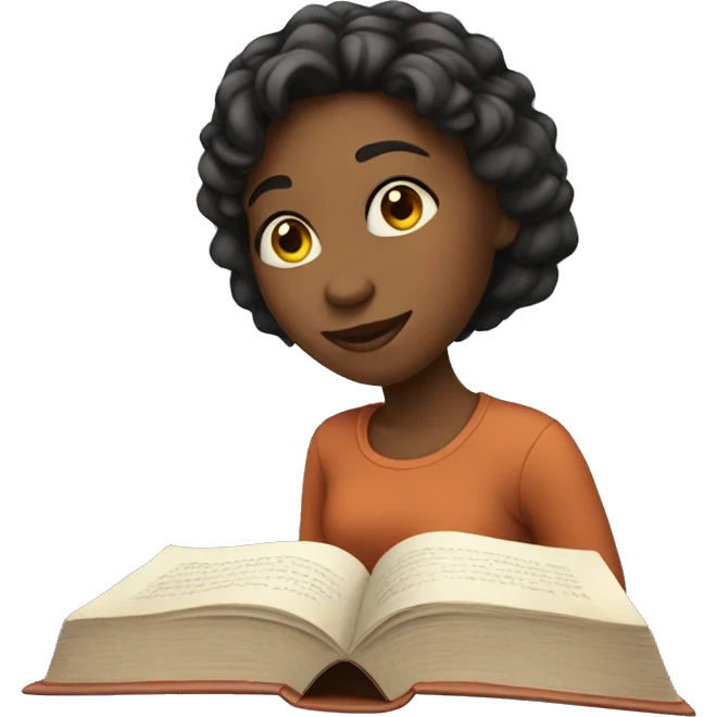 girl with a book  emoji