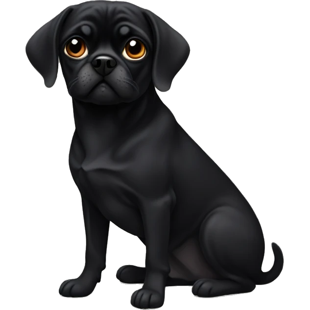 Black puggle emoji