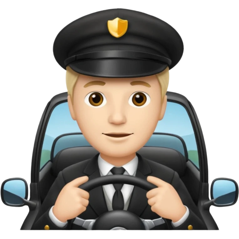 chauffeur driving emoji