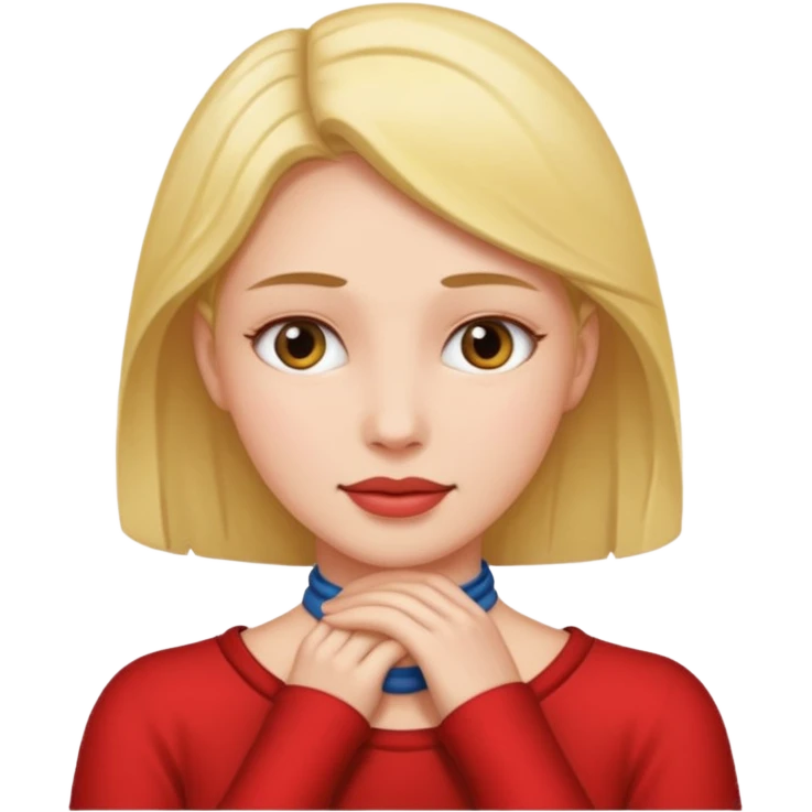 Women holding her neck  emoji