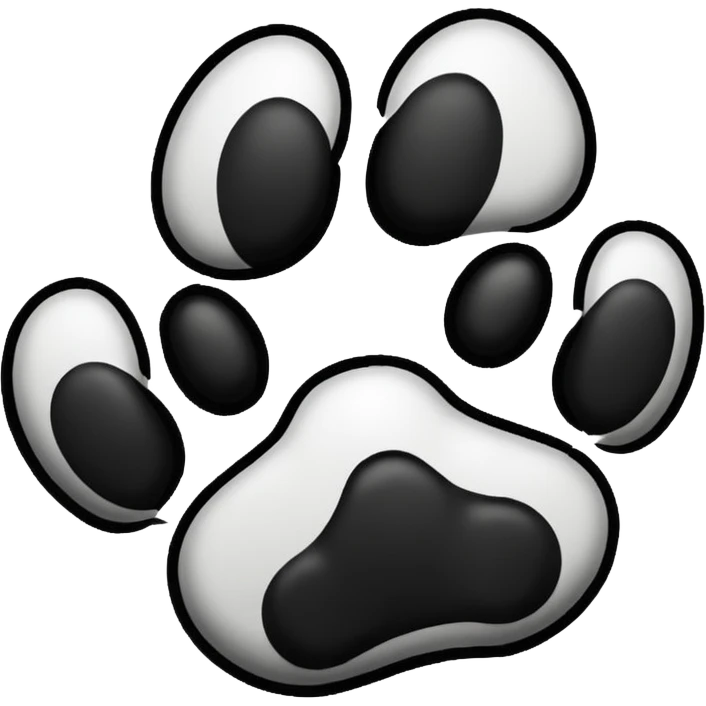 panda paw print emoji