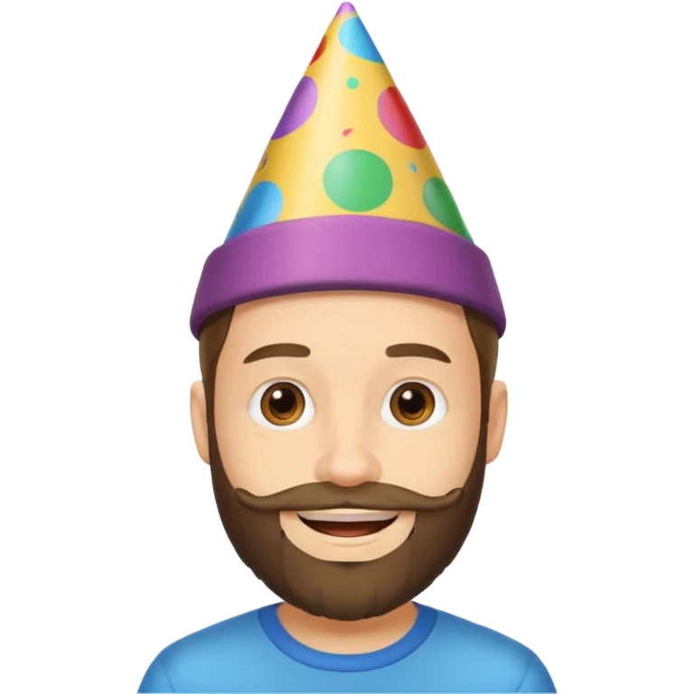 young man with a beard, happy birthday boy emoji