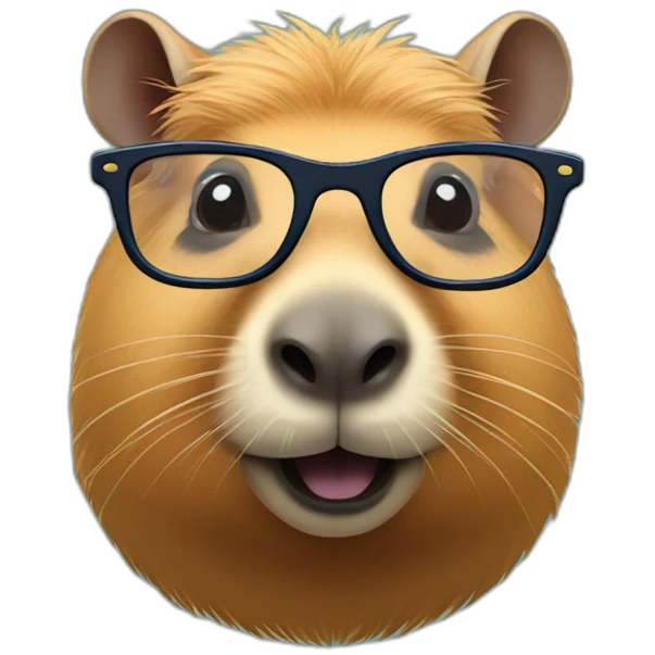 Capybara with glasses emoji