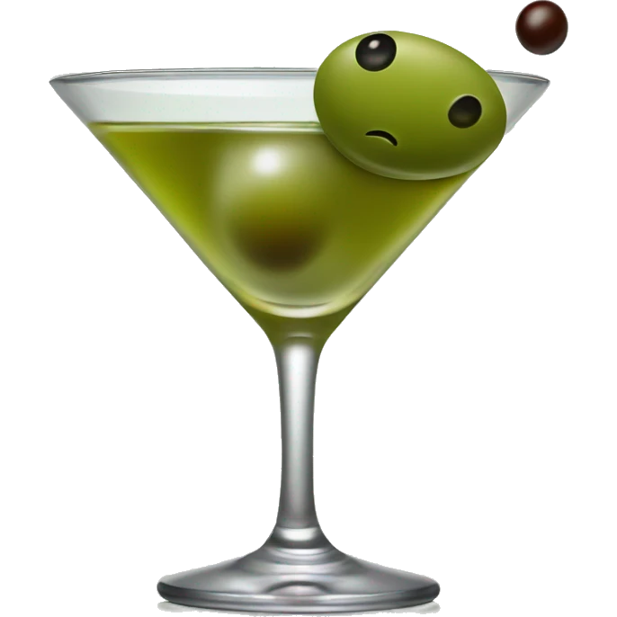 Dirty martini with an olive emoji