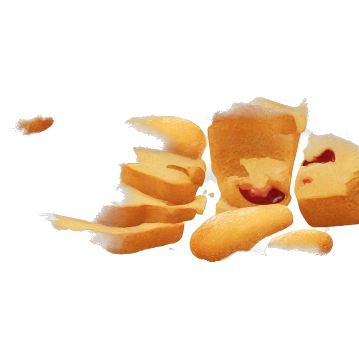 bread covered in jam. emoji