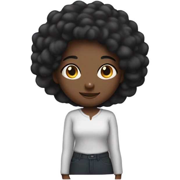 Black Girl faced the other way emoji