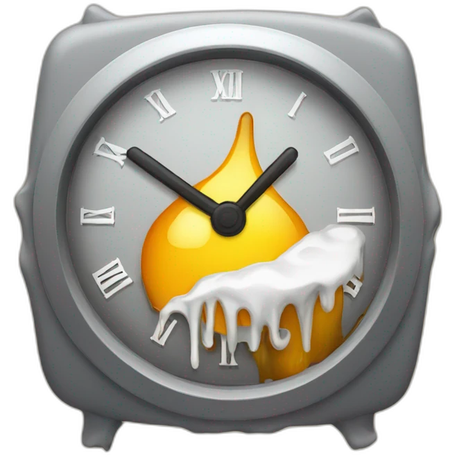 Melting clock emoji