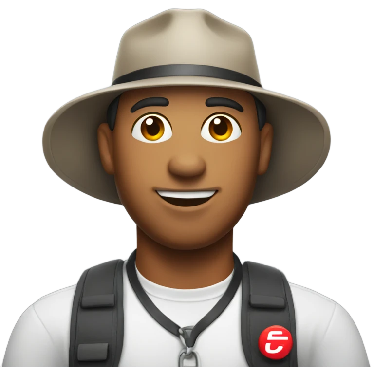 Guy wearing State Farm hat emoji