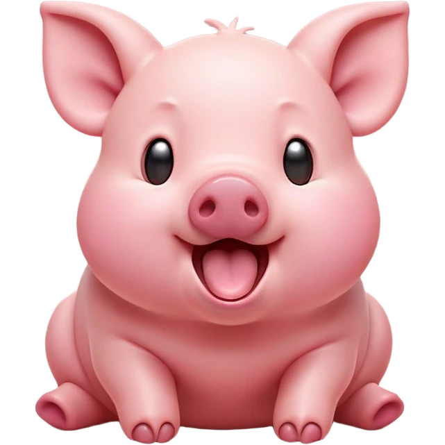 Cinematic Cute Yawning Piglet Portrait Emoji, Head tilted slightly with a dramatic, wide-open yawn, showcasing a soft, delicate rosy-pink hide with tiny droopy ears, round beady eyes barely open in drowsy contentment, Simplified yet irresistibly adorable features, highly detailed, glowing with a soft, cozy glow, high shine, relaxed yet expressive, stylized with a touch of playful whimsy, bright and endearing, soft glowing outline, capturing the essence of a sleepy yet affectionate piglet, so drowsy it feels like it could stretch out of the screen and curl up for a nap! emoji