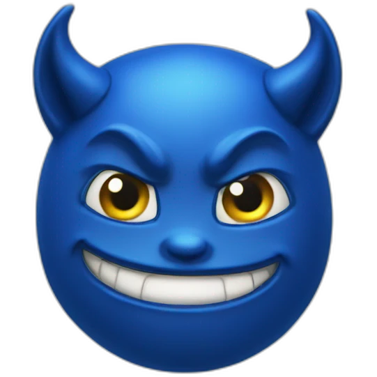 Blue Devil with Star emoji