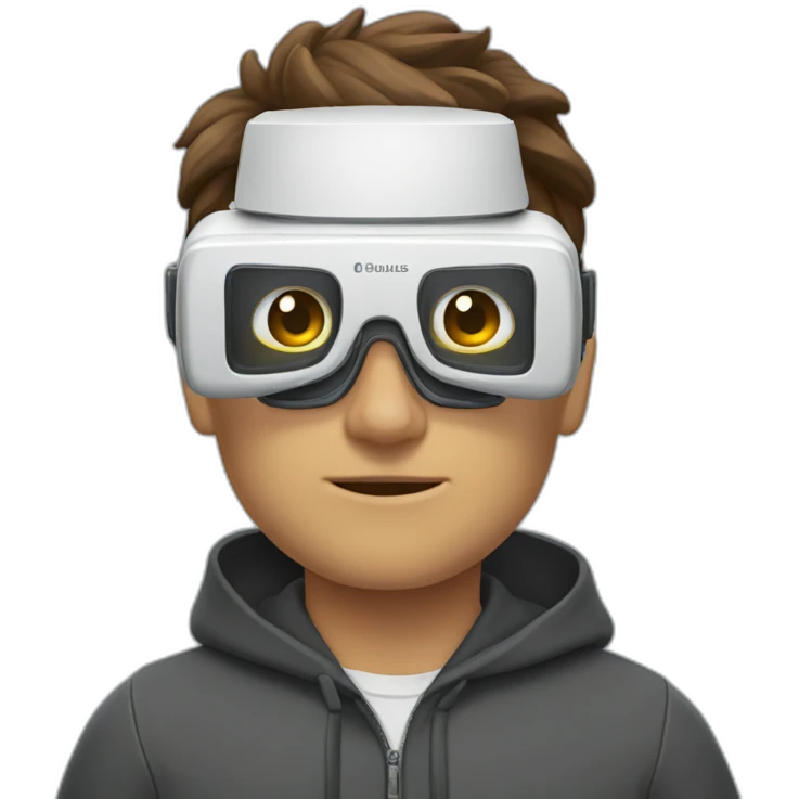 Man wear oculus 3 emoji
