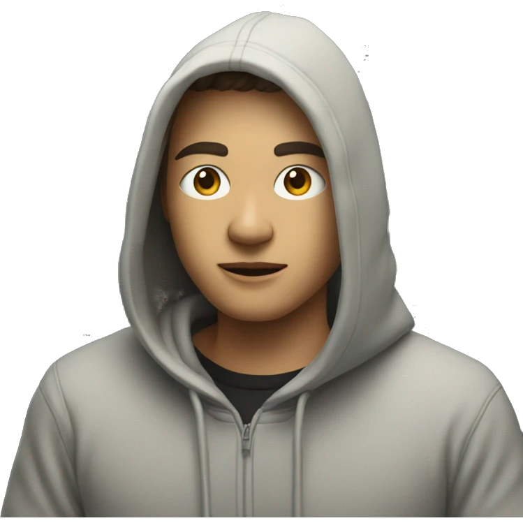 video editor wearing a hoodies printed "The Encoded' emoji