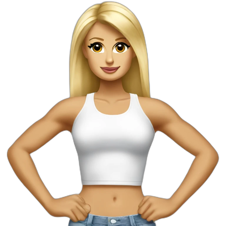 Paris Hilton Muscular emoji