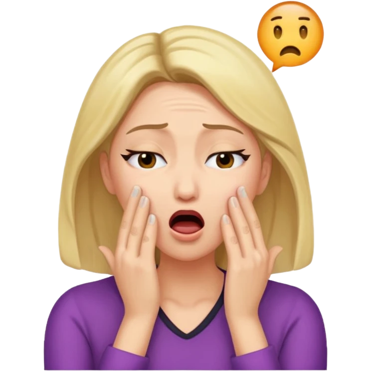 Actress shocked faint backwards with hand on forehead, mouth open, eyes closed emoji