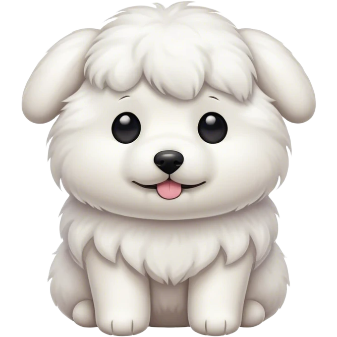 Marshmallow doodle dog emoji