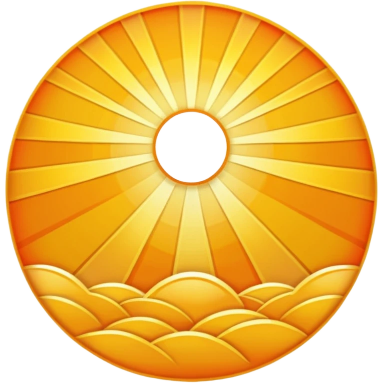 Golden sunrise with rays of light, no people emoji