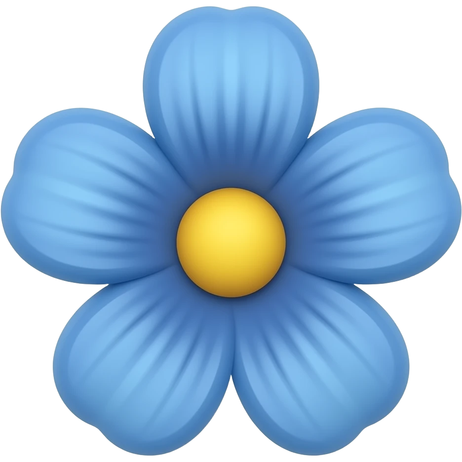 Flor azul emoji