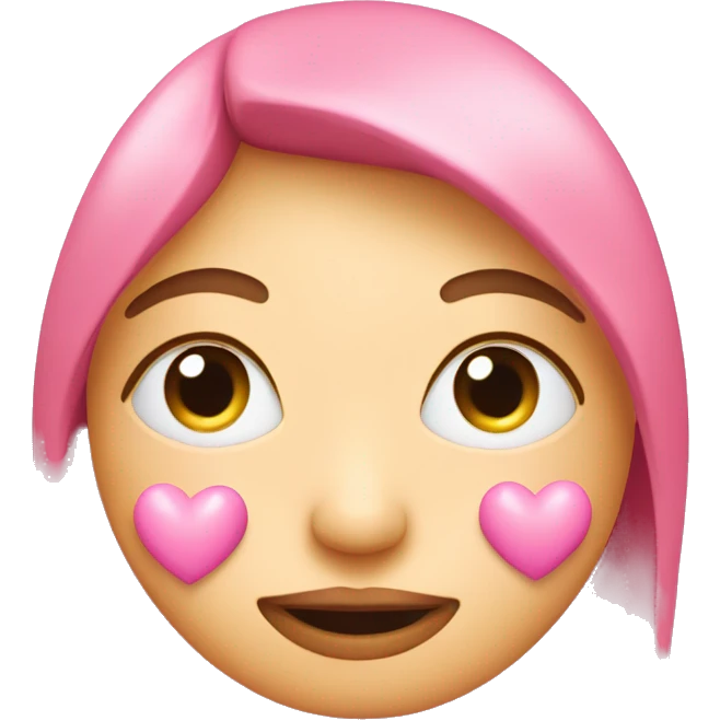 face with pink hearts as eyes emoji