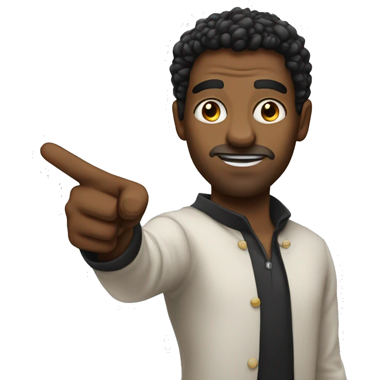 Guy pointing at you with black soulless eyes emoji