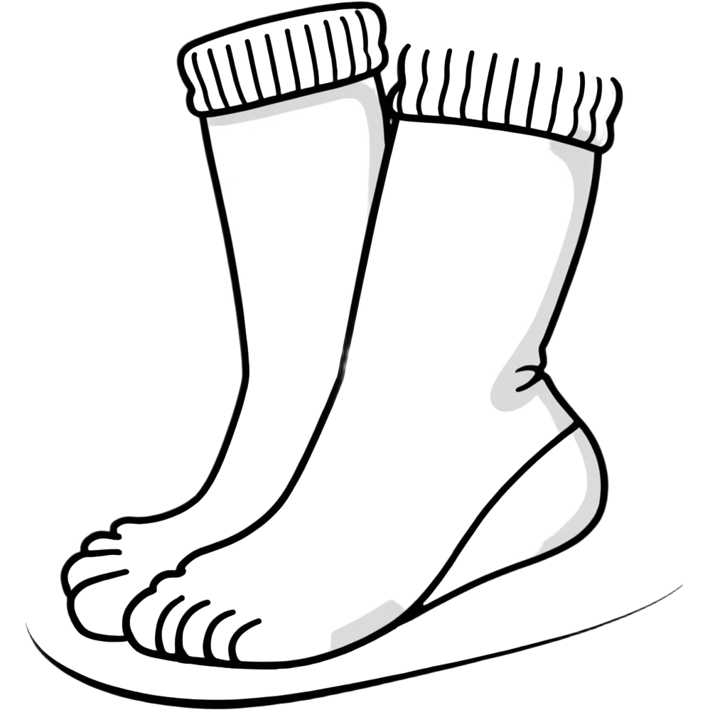 smelly white sock on foot, sole view, stinky emoji