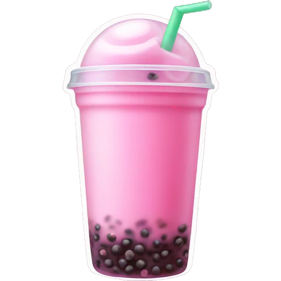 Pink bubble tea emoji