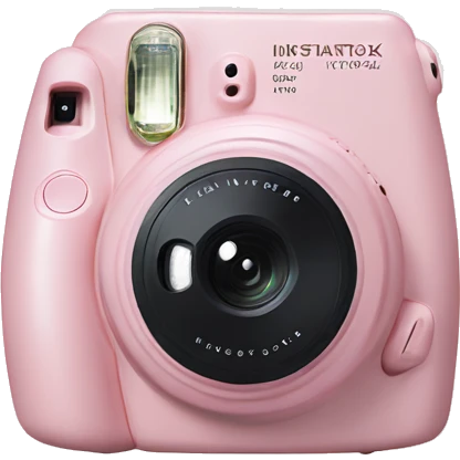 Light pink instax in bow emoji