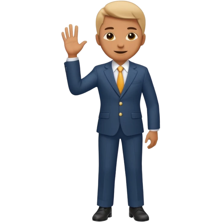 cute, authoritarian and controlling leader happy with a body emoji